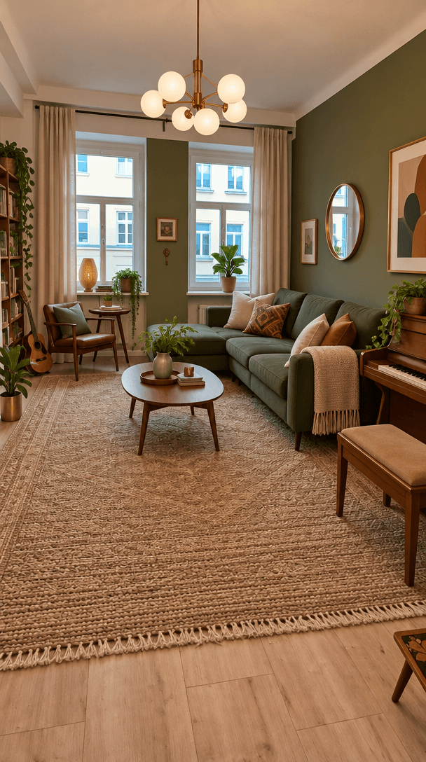 Interior design in Mid-Century Modern style — Living Room by GenRoom AI