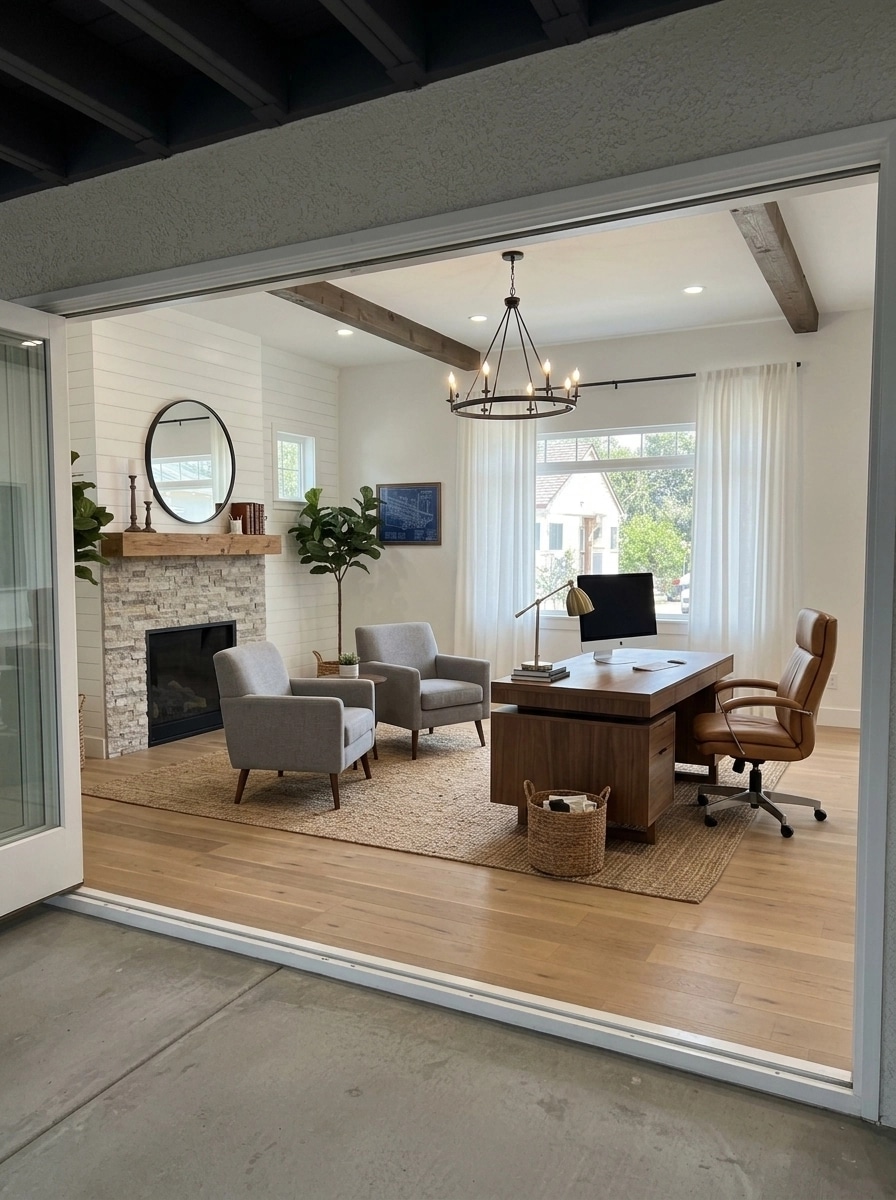 Modern Farmhouse Living Room design — interior photo by GenRoom AI
