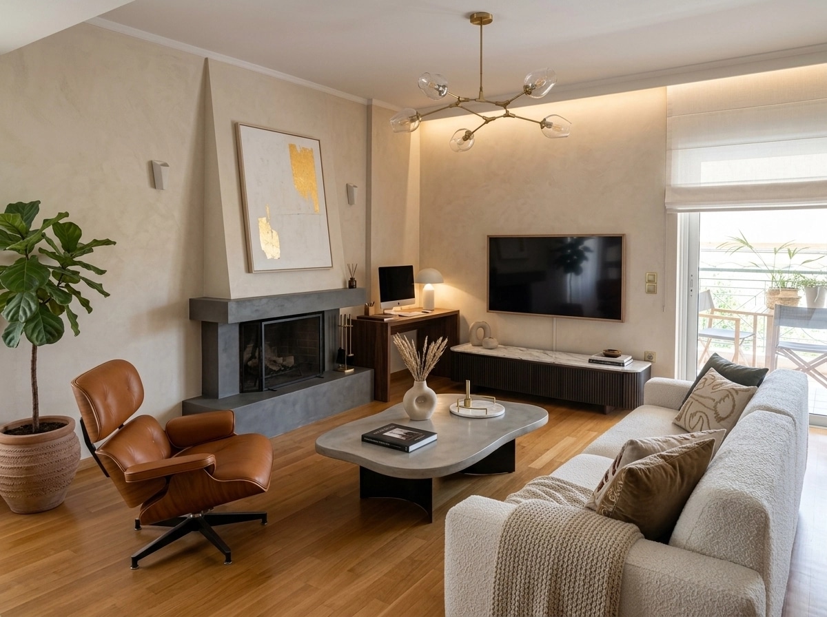 Interior design in Contemporary style — Living Room by GenRoom AI