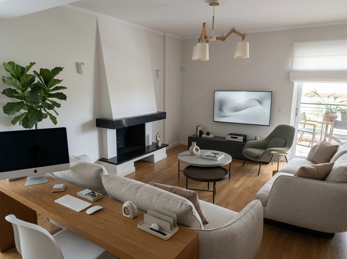 Minimalism Living Room design — interior photo by GenRoom AI