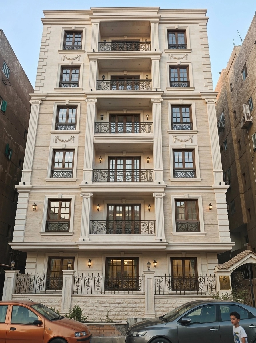 Neoclassic Facade Facade design — facade photo by GenRoom AI