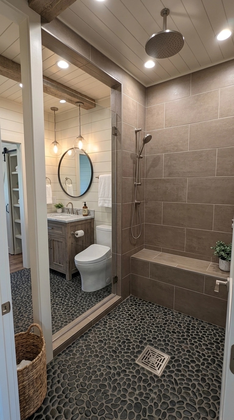 Interior design in Modern Farmhouse style — Bathroom by GenRoom AI