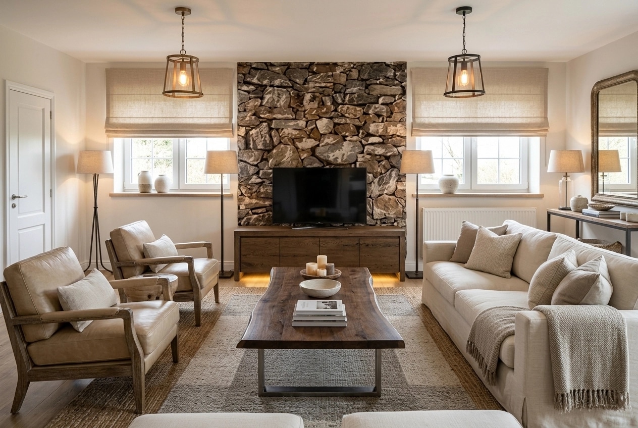 Interior design in Modern Farmhouse style — Living Room by GenRoom AI