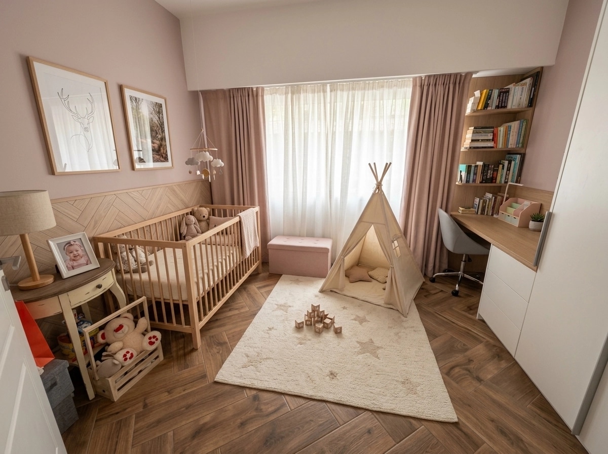 Interior design in Scandinavian style — Kids Room by GenRoom AI
