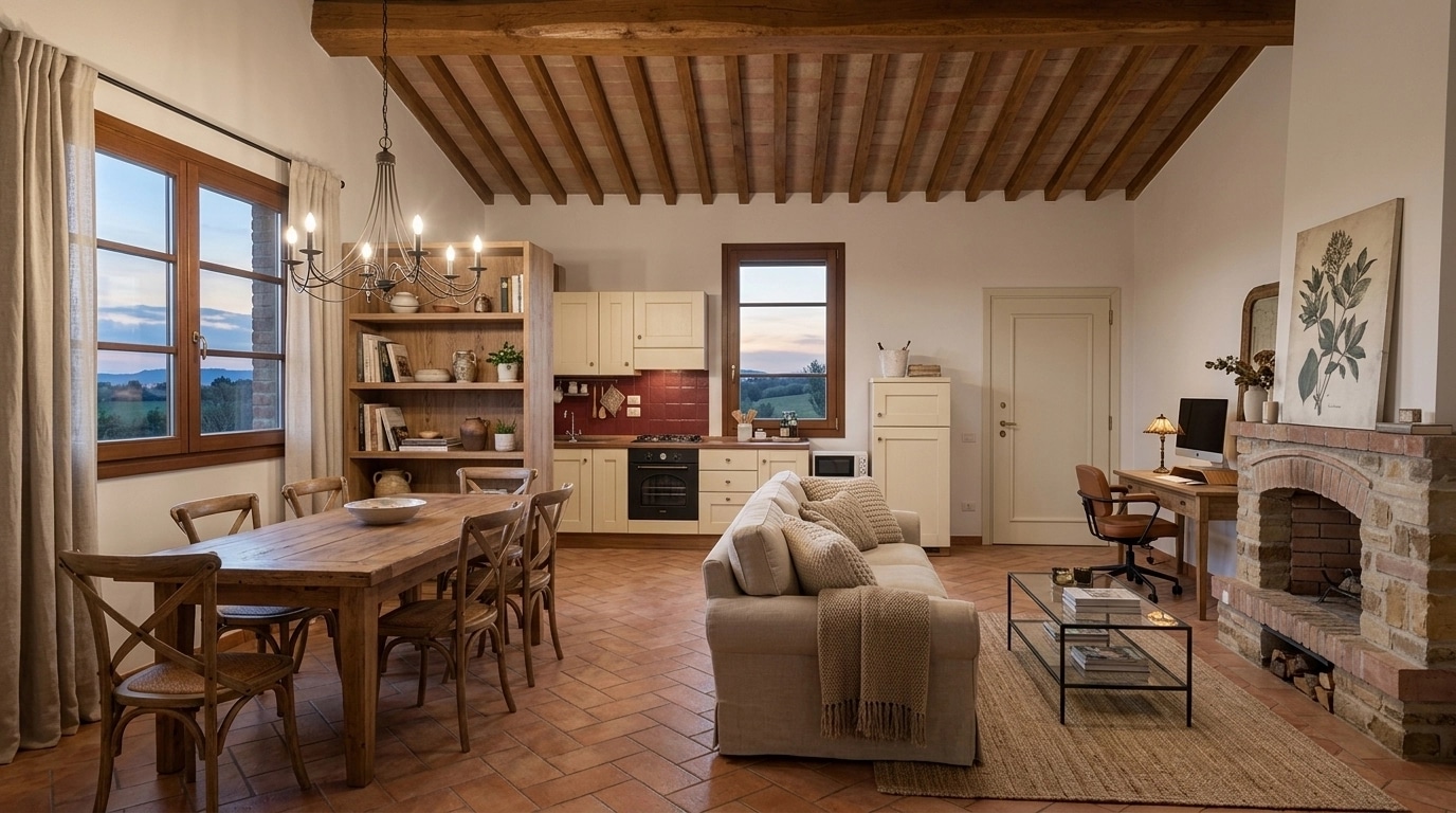 Modern Farmhouse Living Room design — interior photo by GenRoom AI