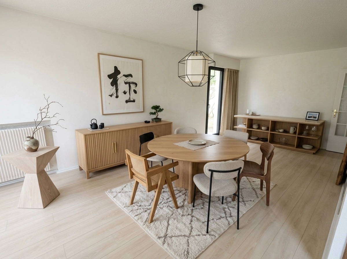 Interior design in Japandi style — dining_room by GenRoom AI
