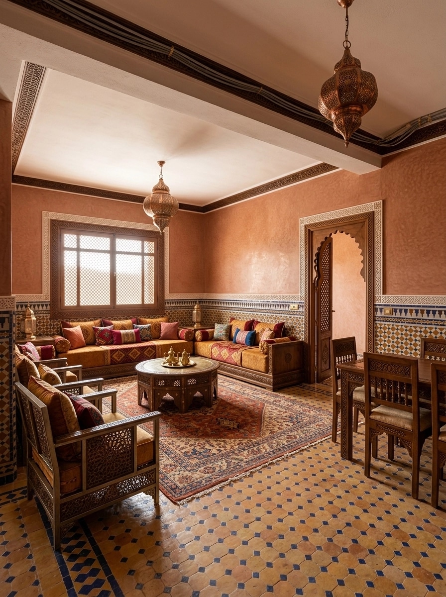 Interior design in Arabian / Moroccan style — Living Room by GenRoom AI