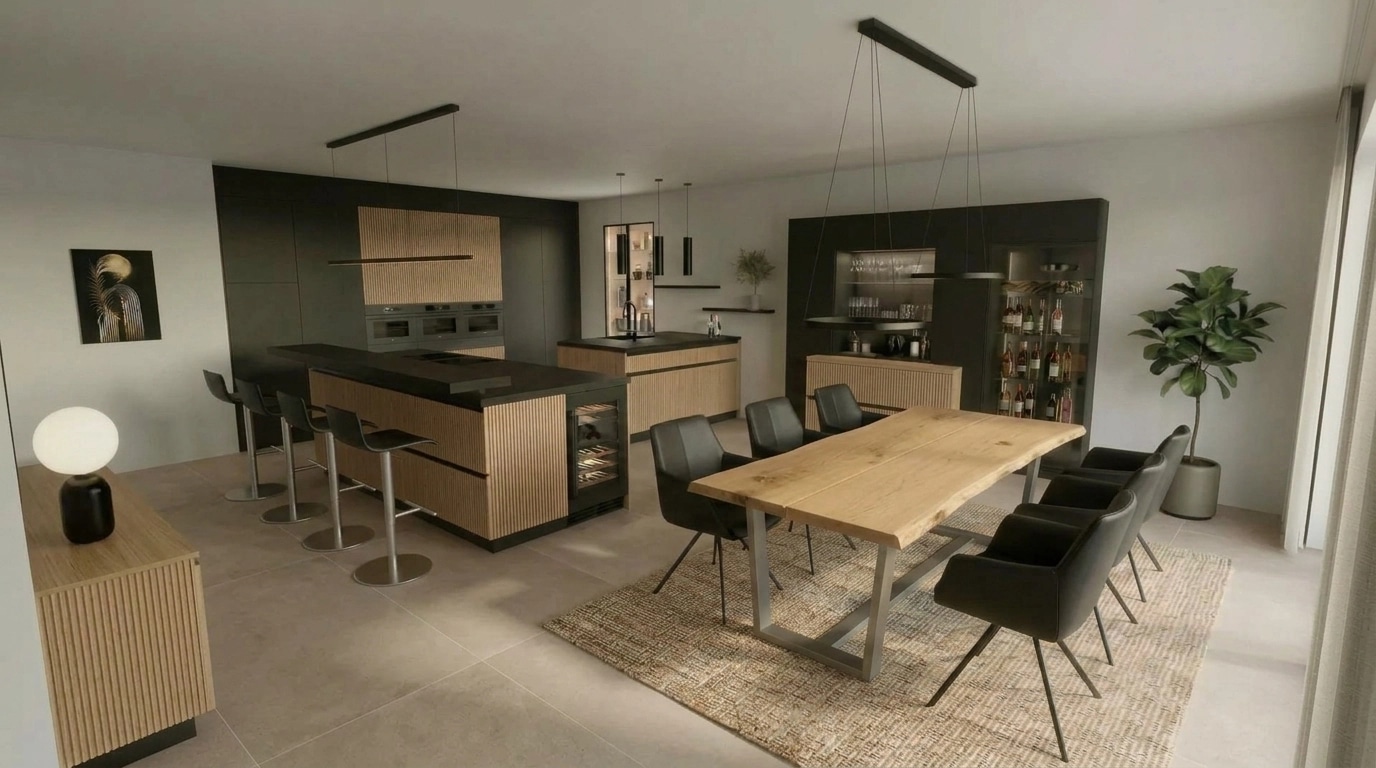 Kitchen interior in no_style style — photo by GenRoom AI