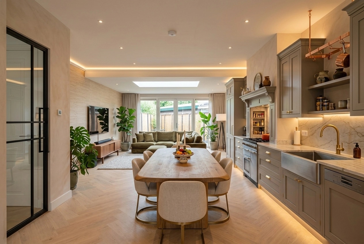 Transitional Kitchen design — interior photo by GenRoom AI