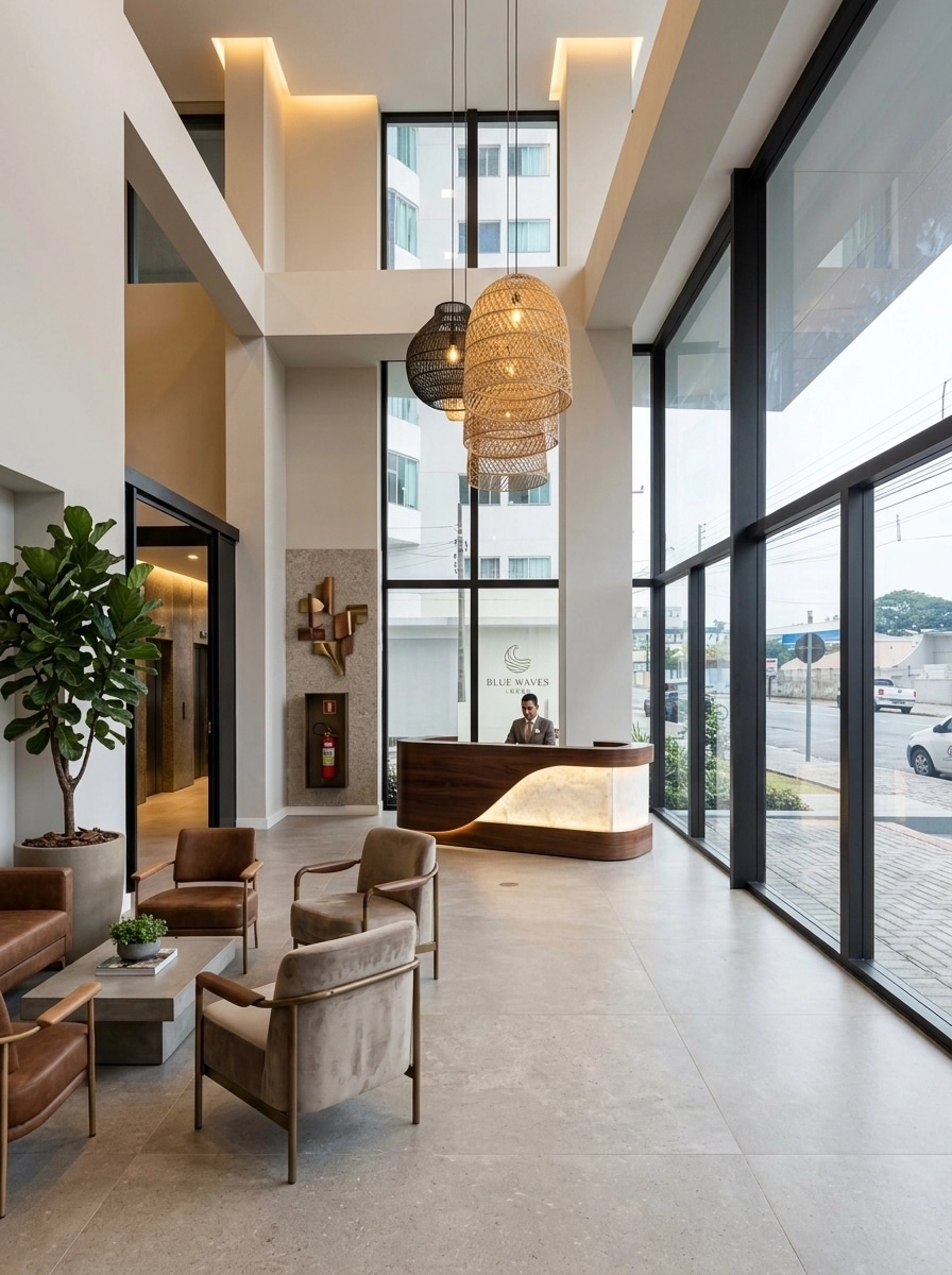 Interior design in Contemporary style — lobby by GenRoom AI