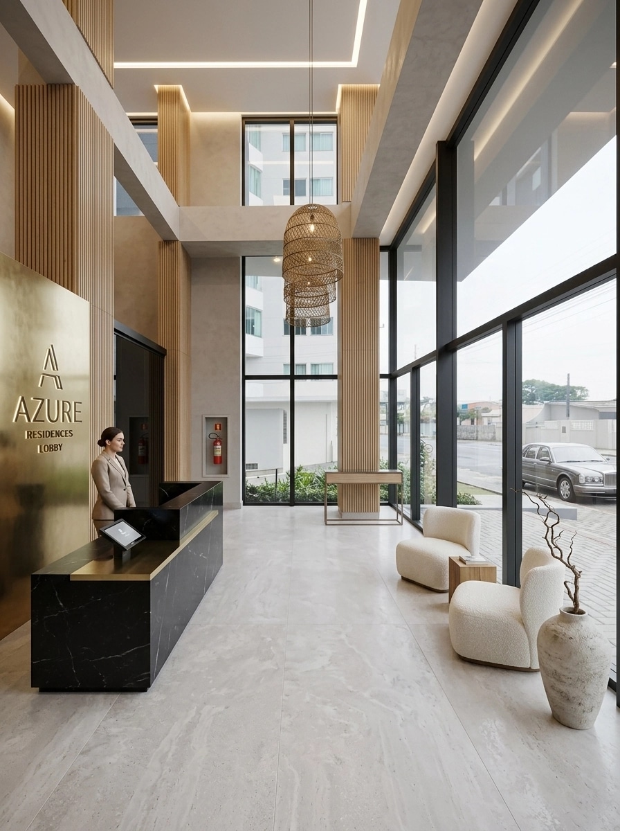 Interior design in Minimalism style — lobby by GenRoom AI