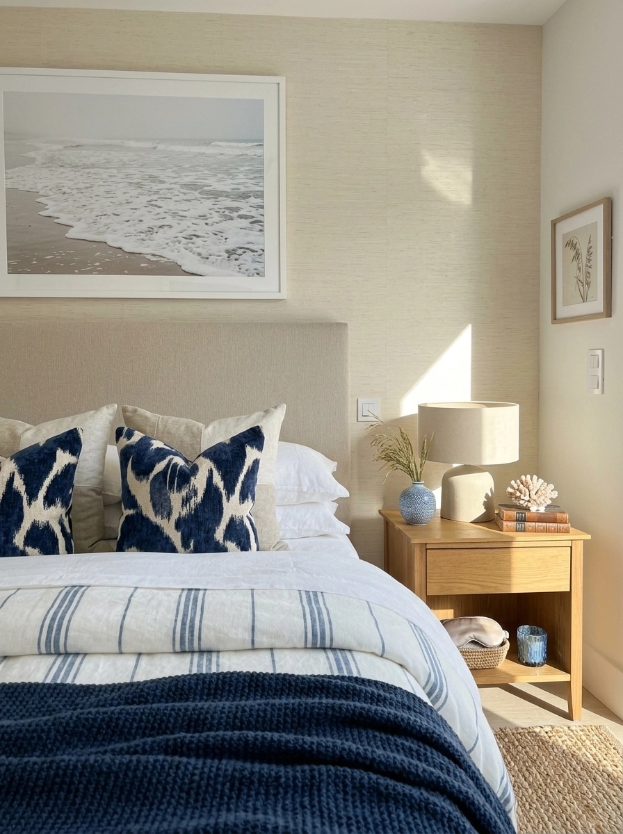 Interior design in Coastal / Hamptons style — Bedroom by GenRoom AI