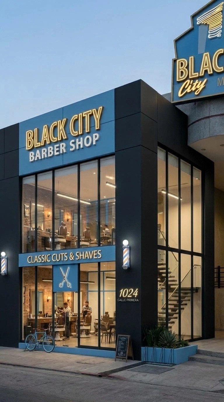 Facade design in Blacktec Facade style — Facade by GenRoom AI