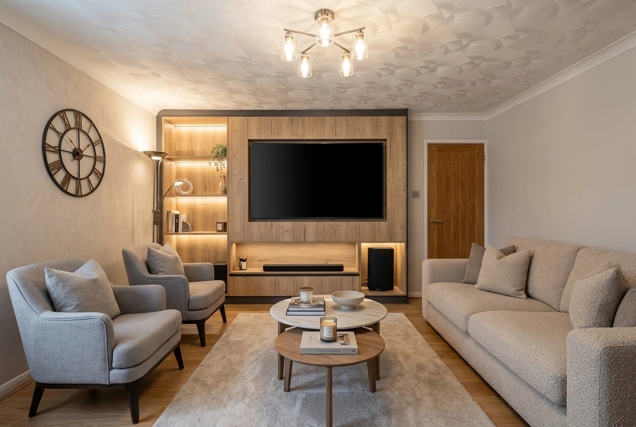 Transitional Living Room design — interior photo by GenRoom AI