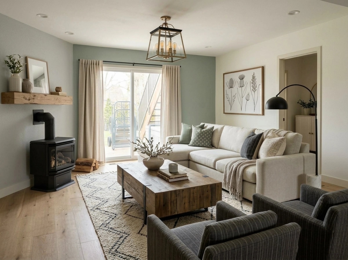 Modern Farmhouse Living Room design — interior photo by GenRoom AI