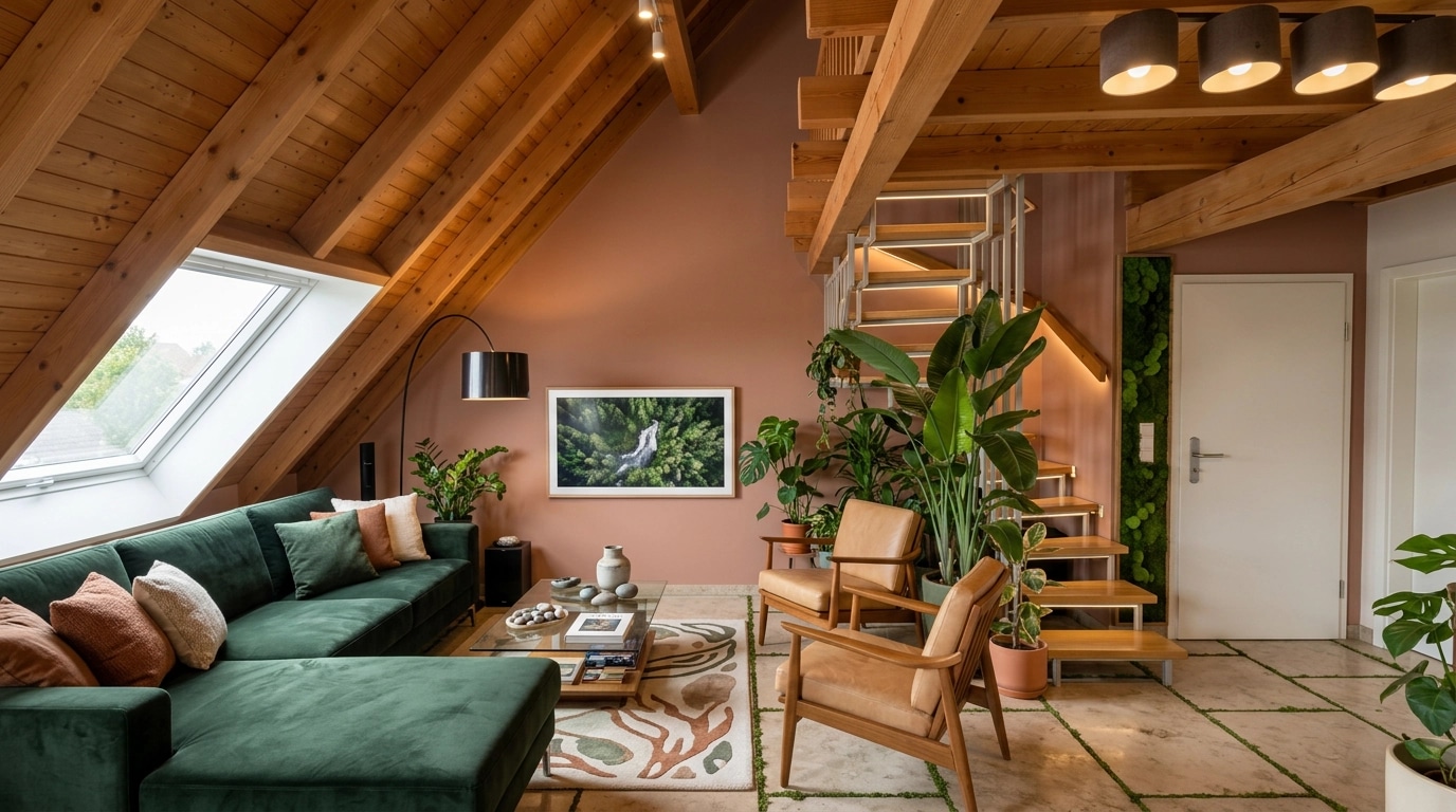 Interior design in Biophilic style — Living Room by GenRoom AI