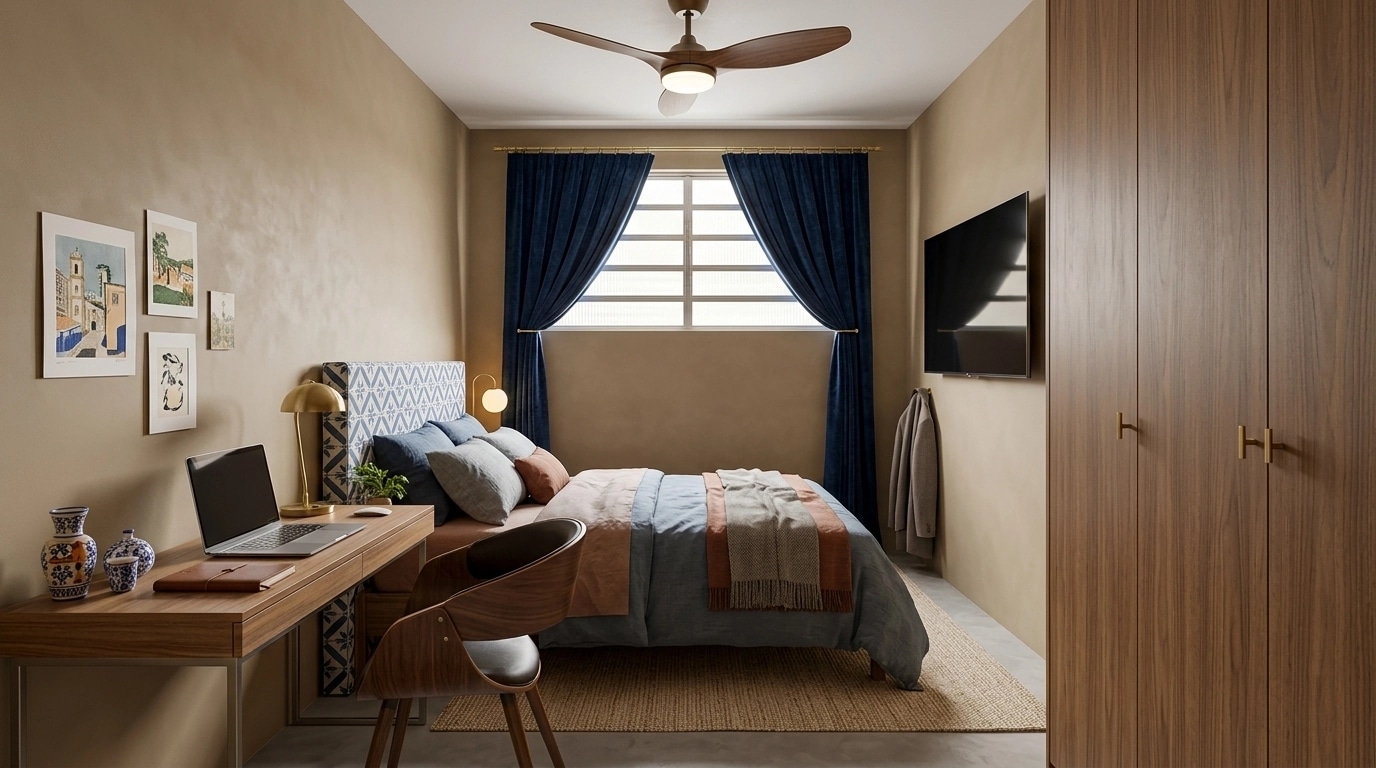 Portuguese Modern Quarto design — interior photo by GenRoom AI