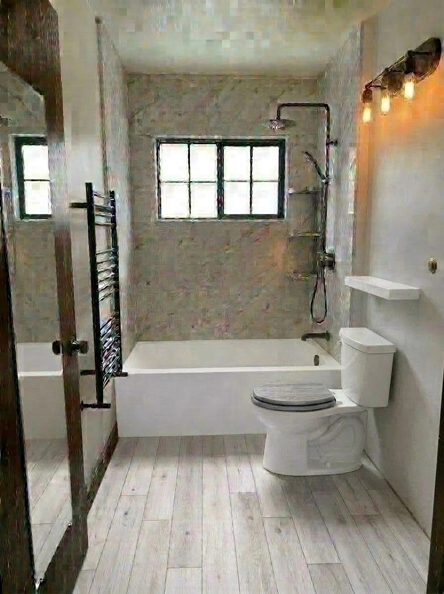 Interior design in Loft / Industrial style — Bathroom by GenRoom AI
