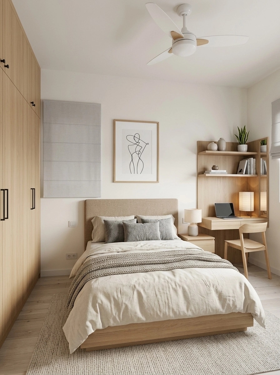 Interior design in Scandinavian style — Bedroom by GenRoom AI