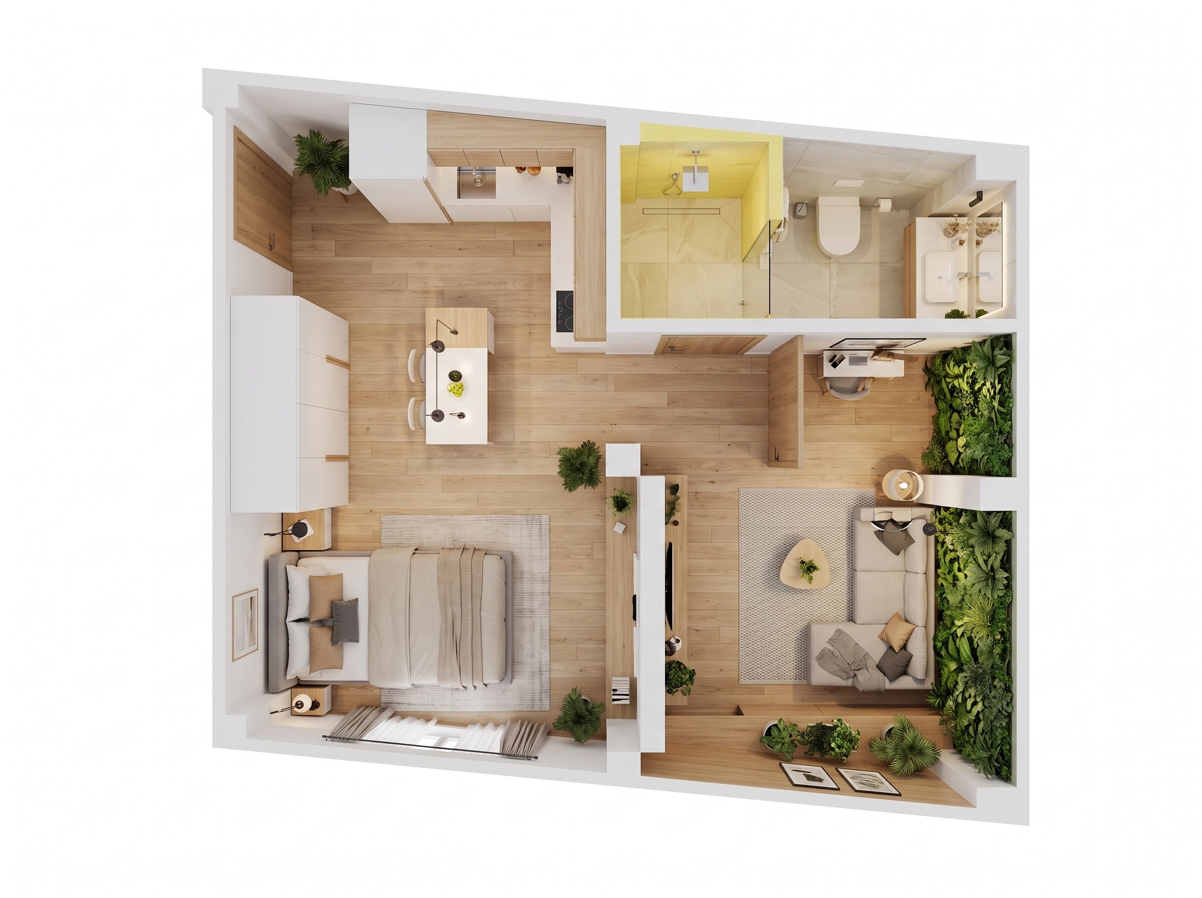 Interior design in Contemporary style — Living Room by GenRoom AI
