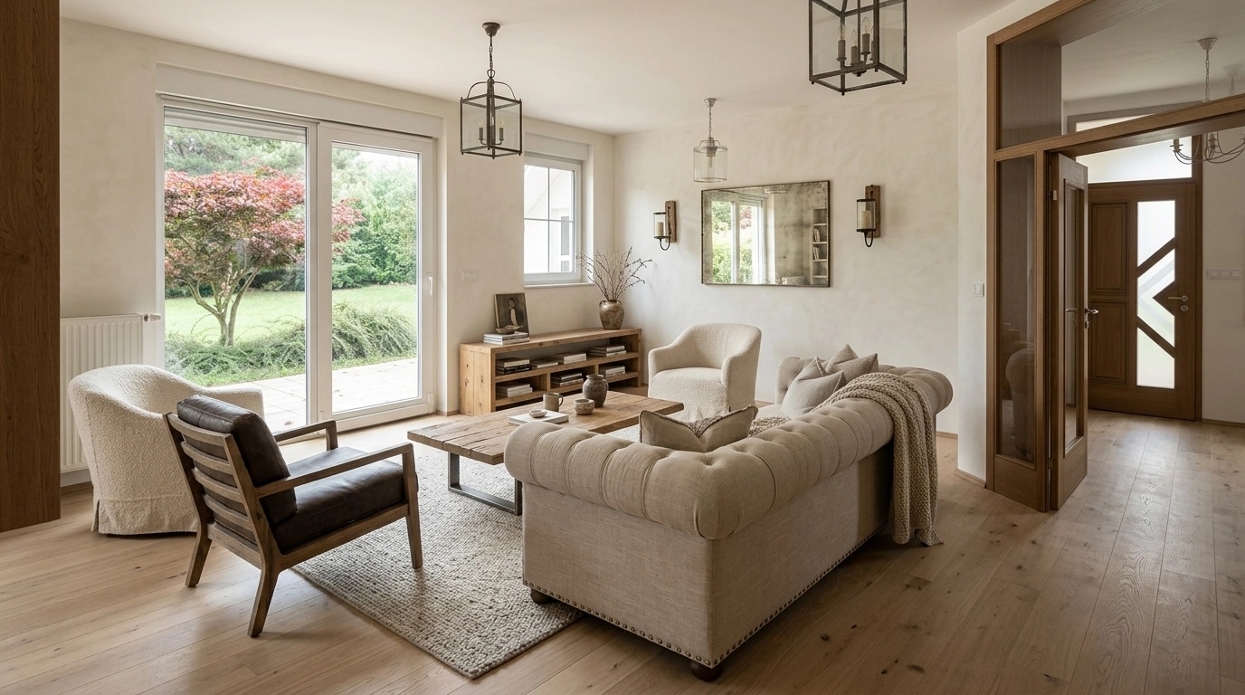 Interior design in Modern Farmhouse style — Living Room by GenRoom AI