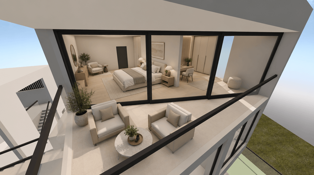Contemporary Bedroom design — interior photo by GenRoom AI