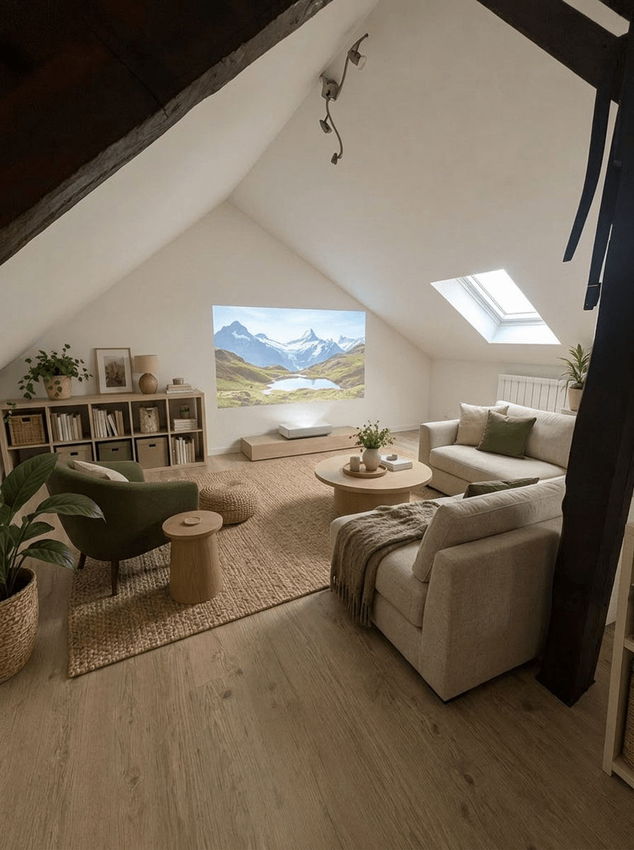 Interior design in Minimalism style — attic by GenRoom AI