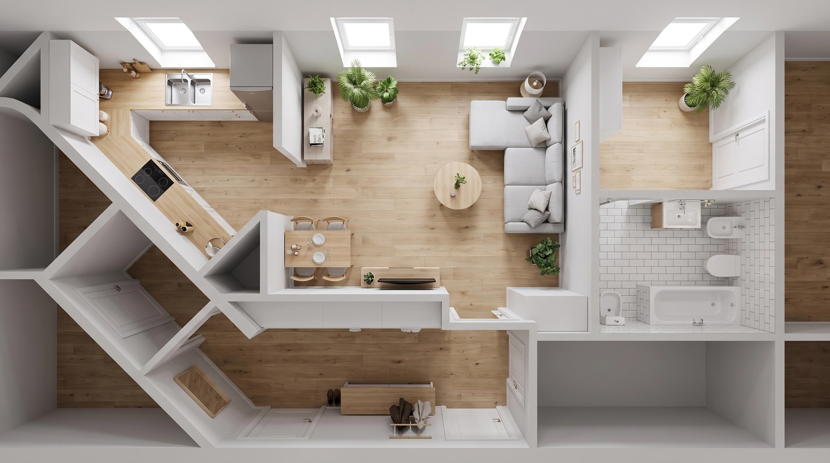 Scandinavian Living Room design — interior photo by GenRoom AI