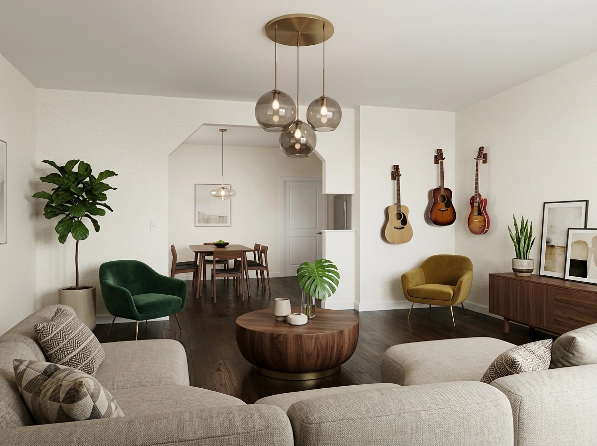 Art Deco Living Room design — interior photo by GenRoom AI