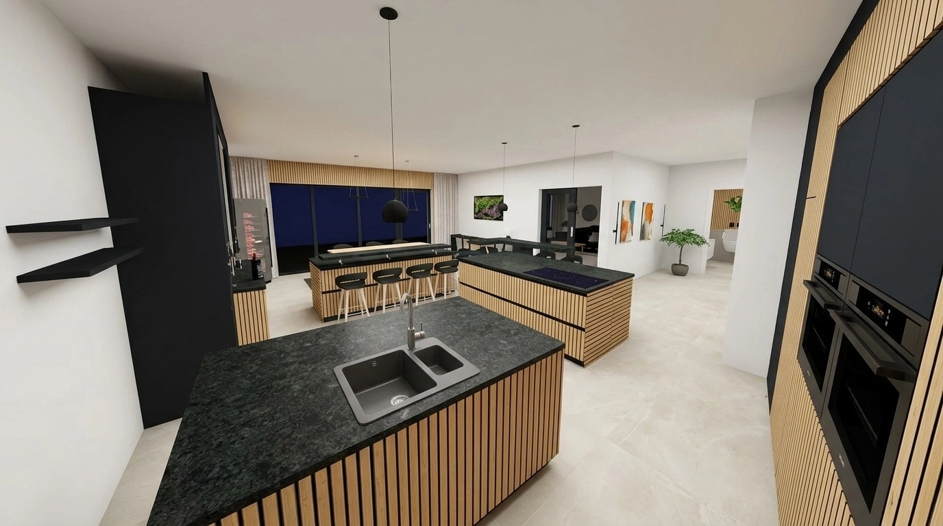 Kitchen interior in no_style style — photo by GenRoom AI