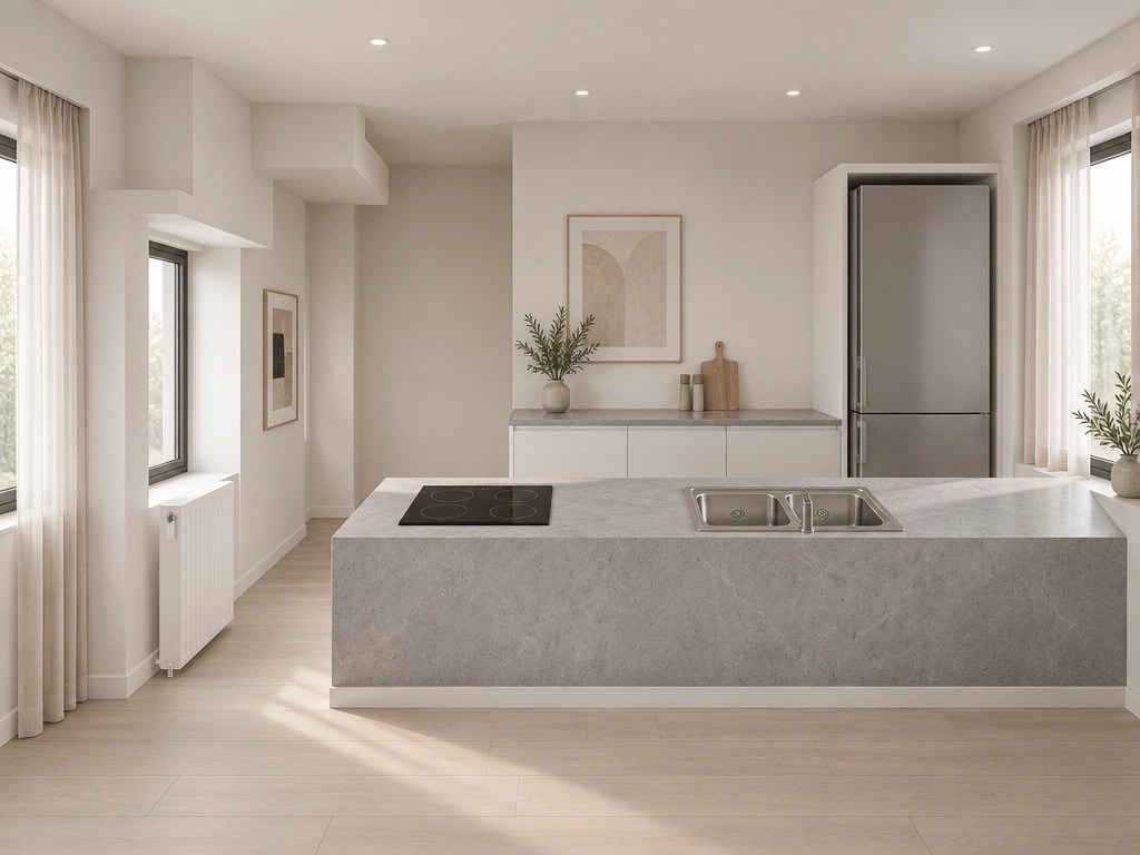 Minimalism Kitchen design — interior photo by GenRoom AI