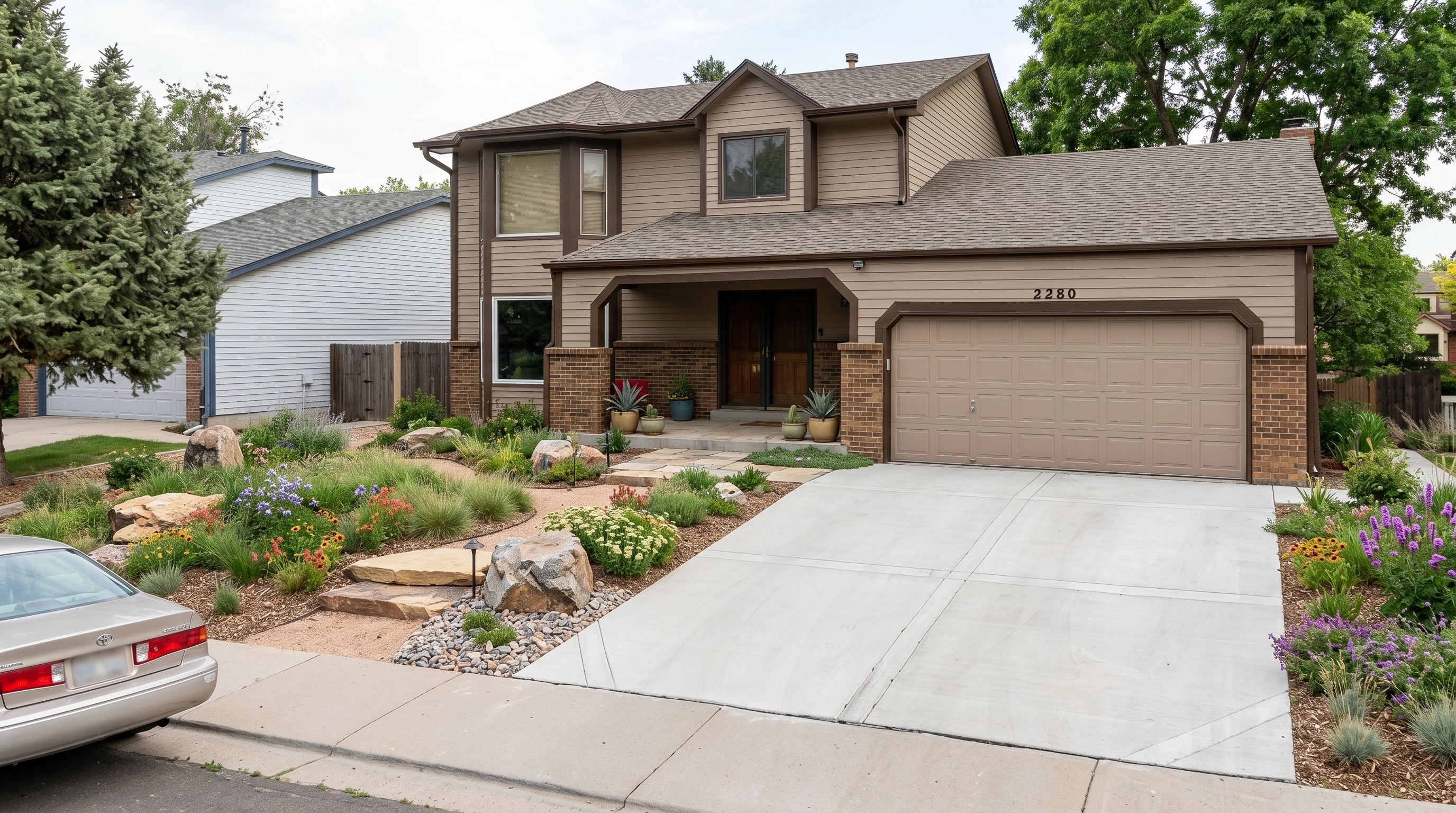 Landscape design in Eco Natural Garden style — Yard by GenRoom AI