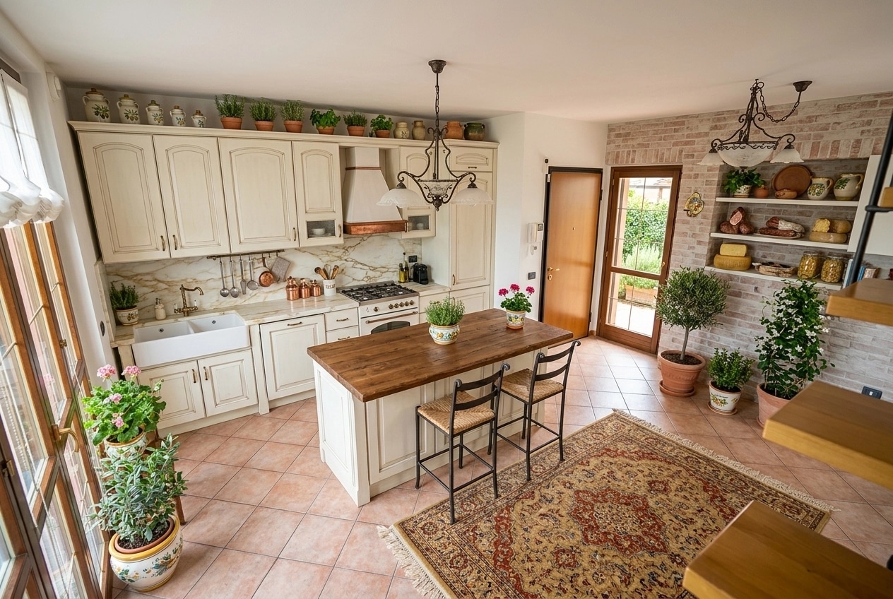Tuscan Kitchen design — interior photo by GenRoom AI