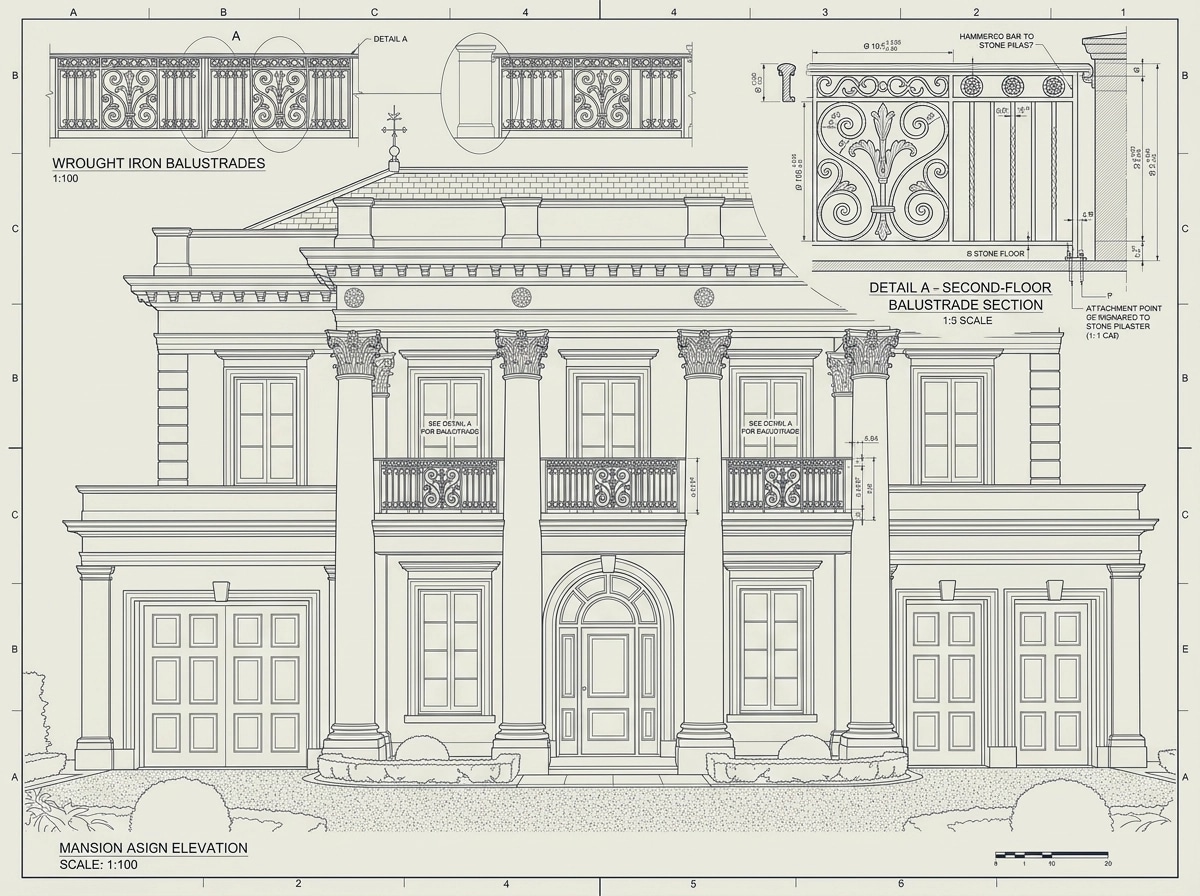 Neoclassic Facade Facade design — facade photo by GenRoom AI