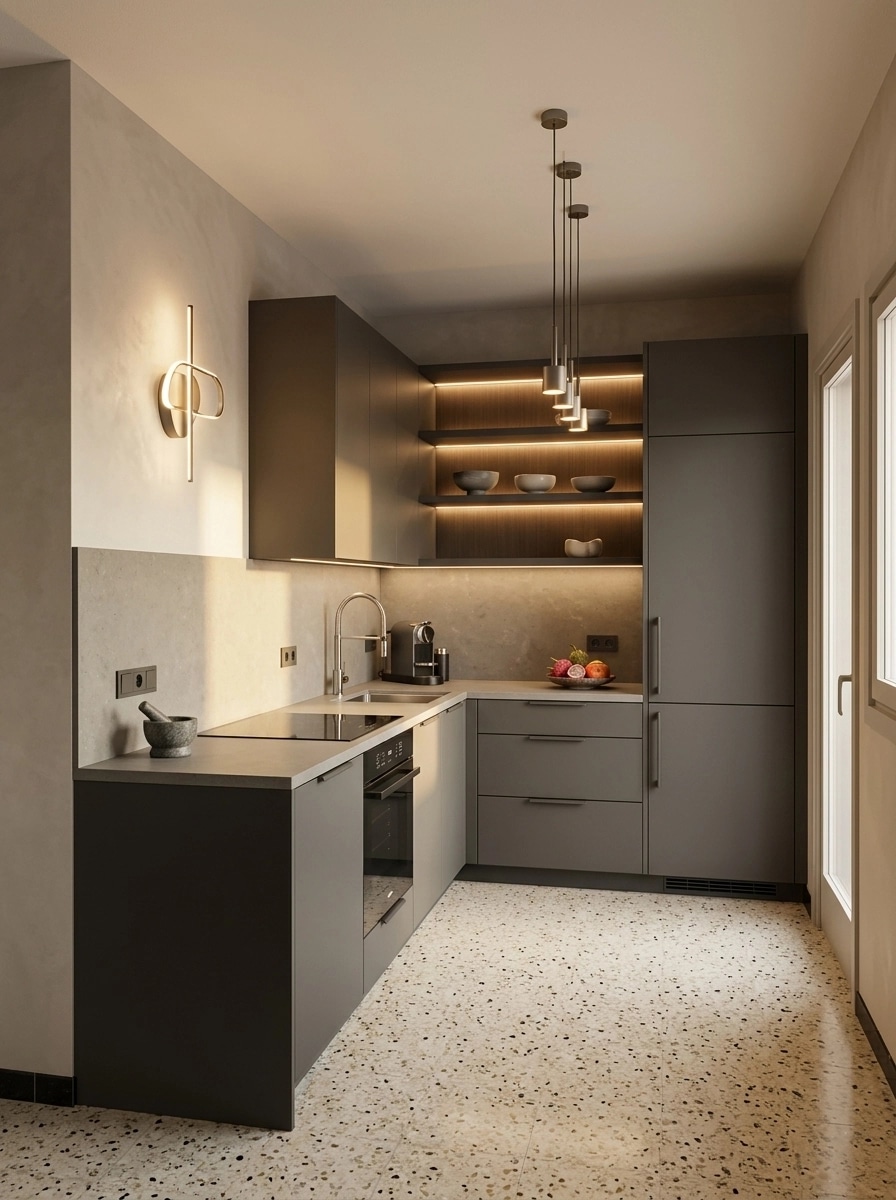 Interior design in Contemporary style — Kitchen by GenRoom AI