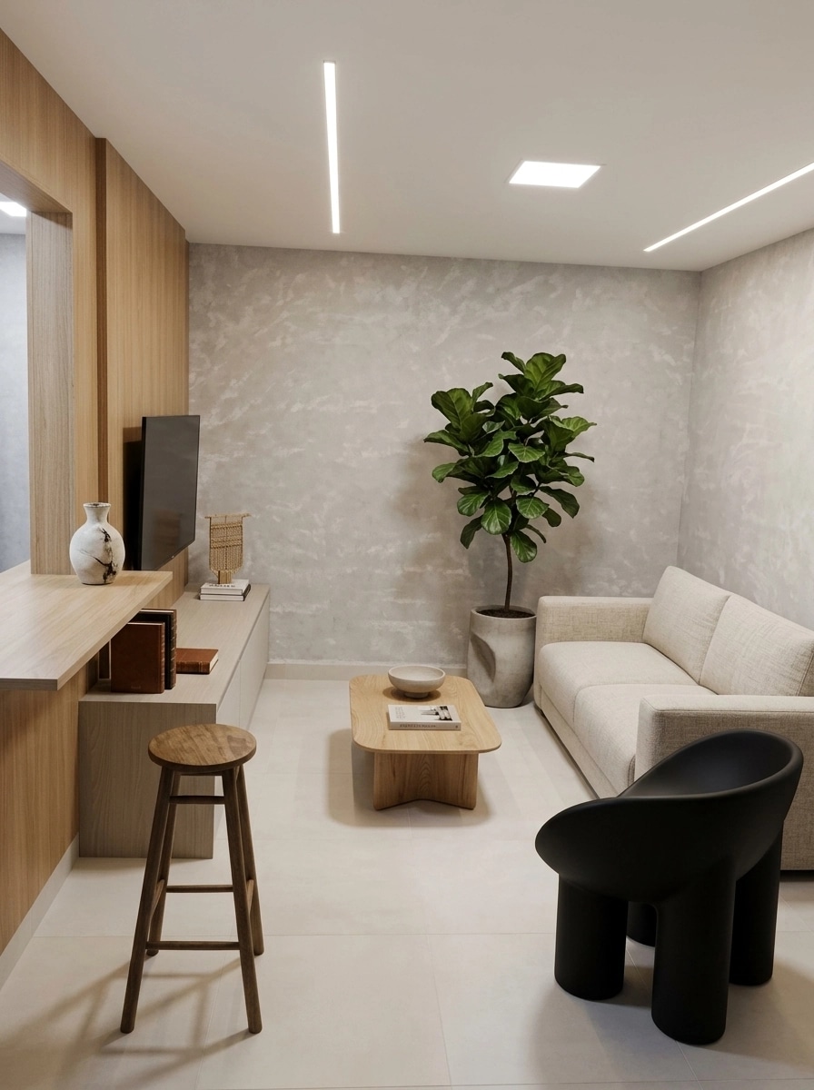 Minimalism Living Room design — interior photo by GenRoom AI
