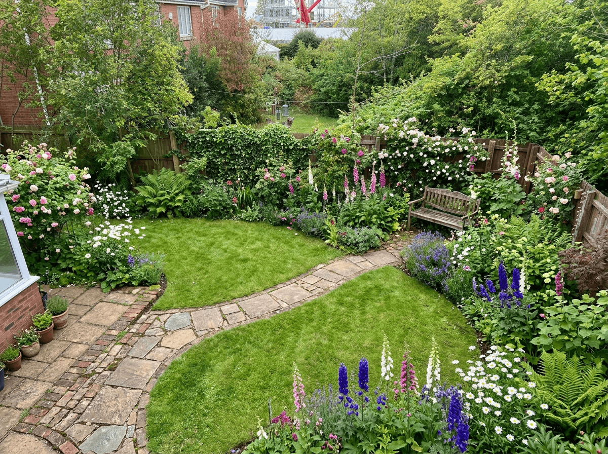 Landscape design in English Cottage Garden style — Yard by GenRoom AI