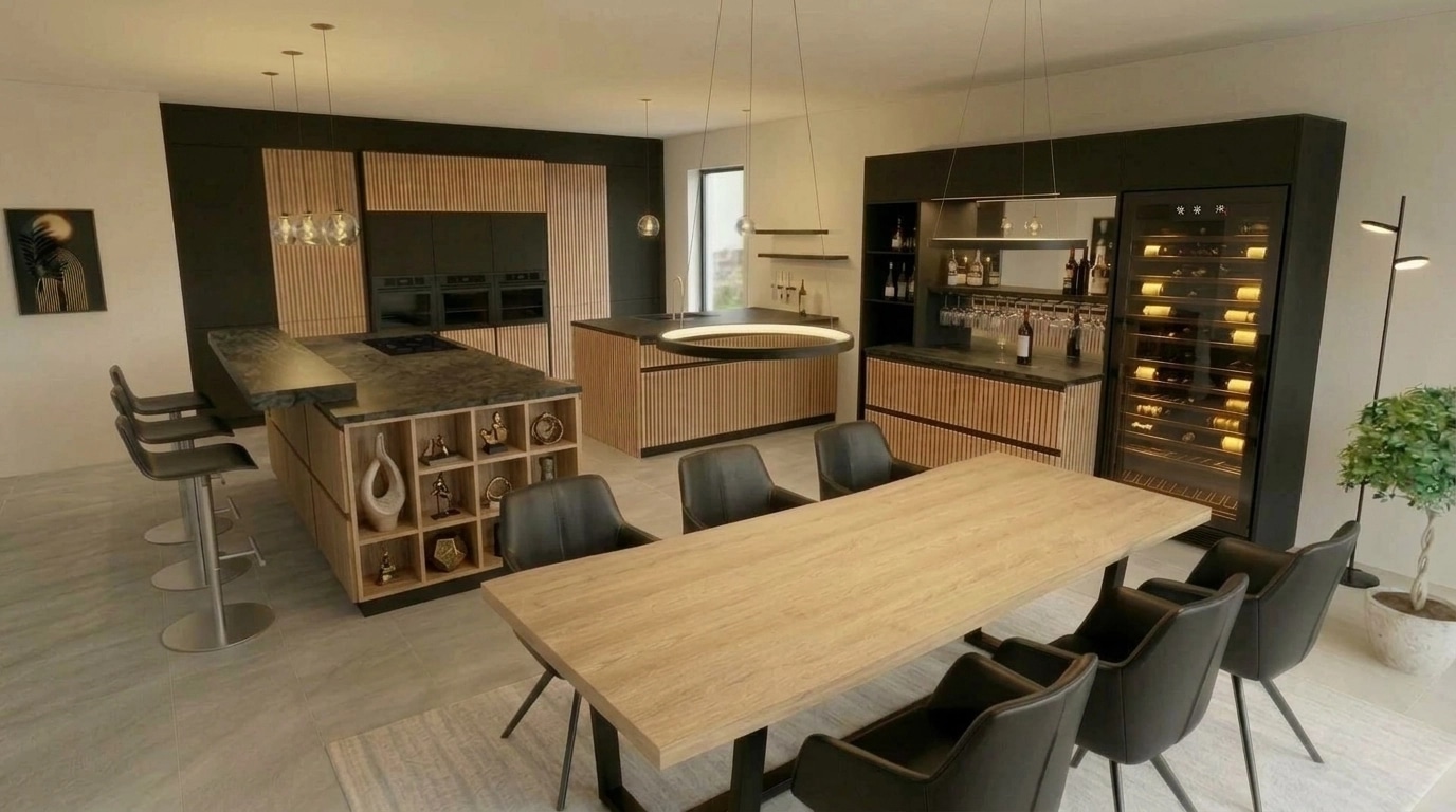 Kitchen interior in no_style style — photo by GenRoom AI