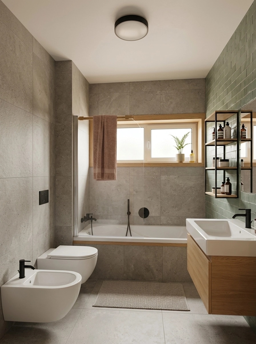 Scandinavian Bathroom design — interior photo by GenRoom AI