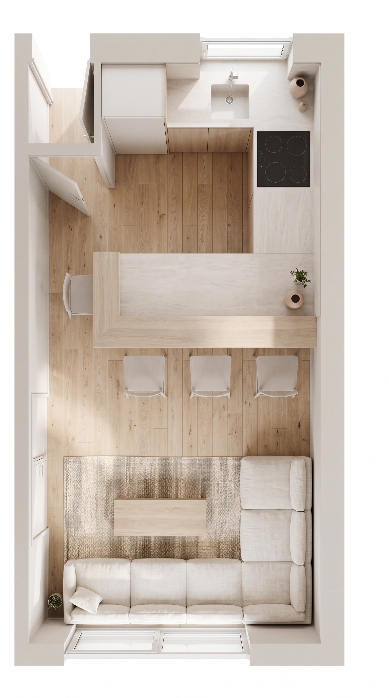 Interior design in Minimalism style — Living Room by GenRoom AI