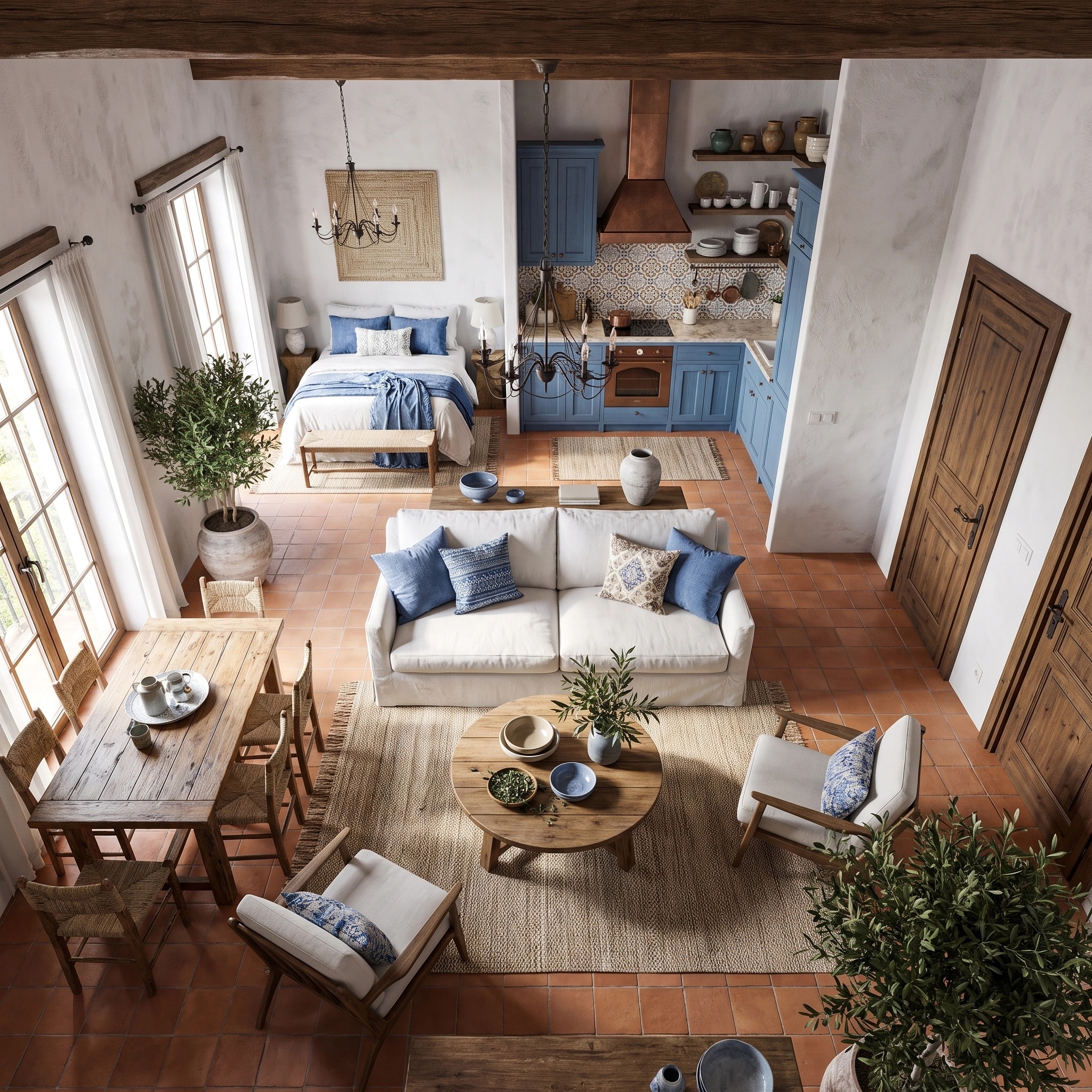 Interior design in Mediterranean style — Living Room by GenRoom AI