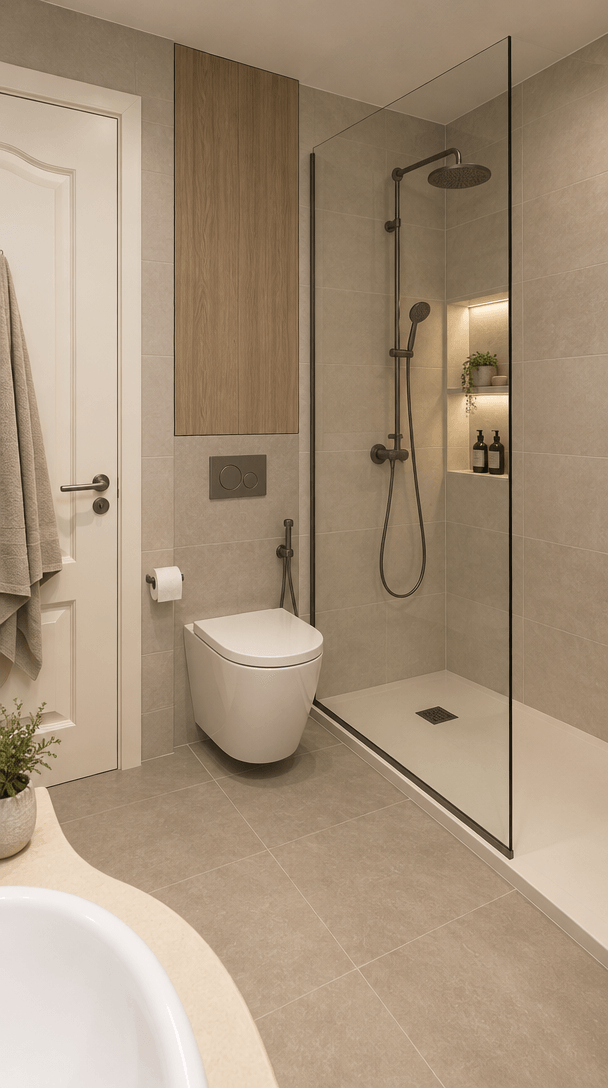 Minimalism Bathroom design — interior photo by GenRoom AI