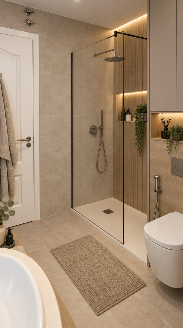 Contemporary Bathroom design — interior photo by GenRoom AI