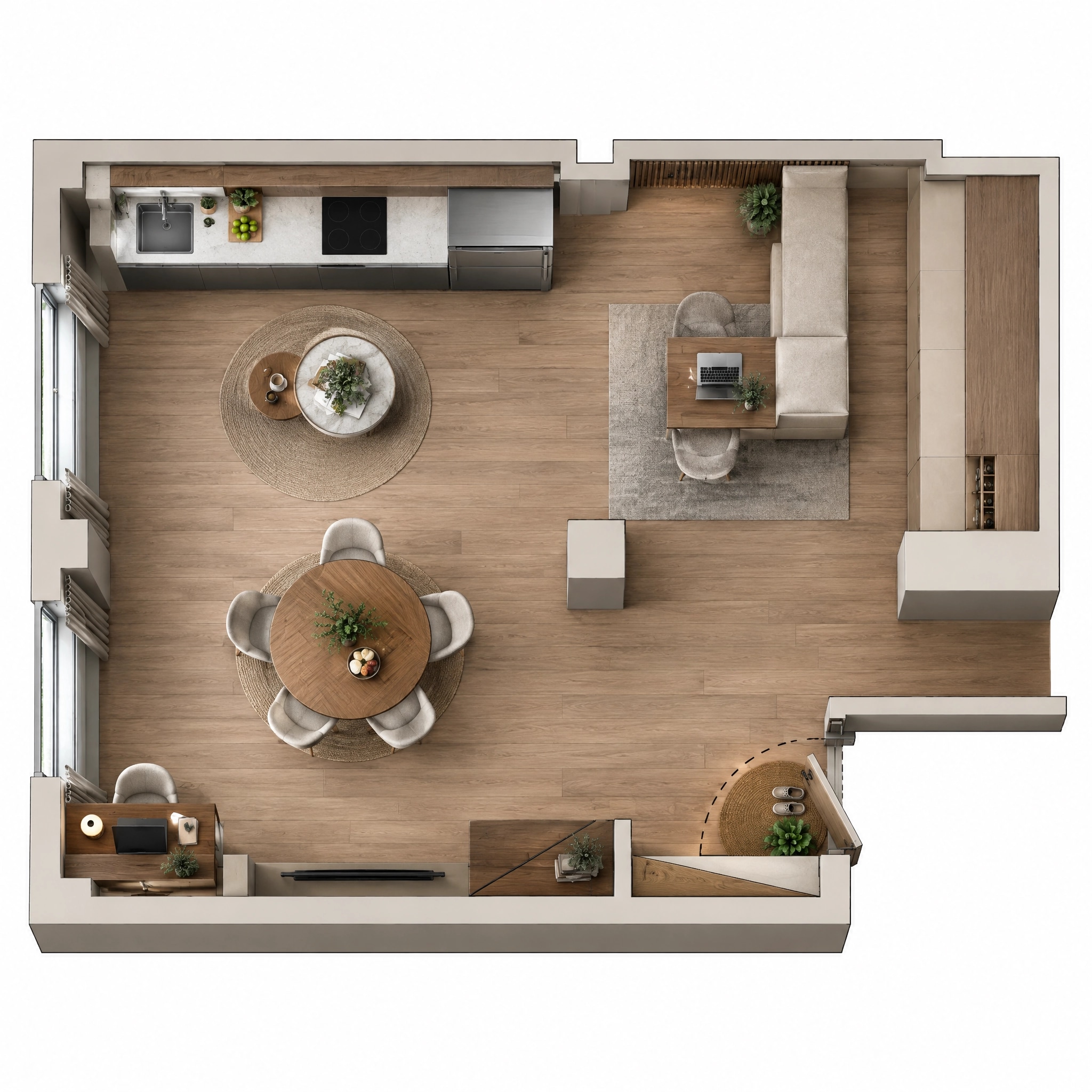 Interior design in Contemporary style — Living Room by GenRoom AI