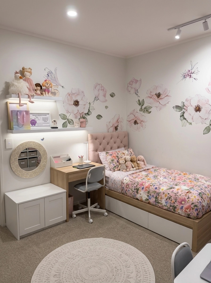 Contemporary Kids Room design — interior photo by GenRoom AI