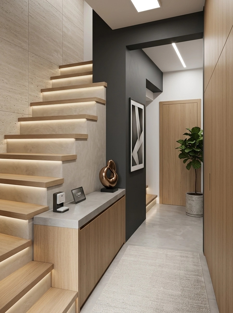 Interior design in Minimalism style — lobby by GenRoom AI