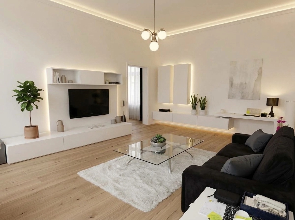 Minimalism Living Room design — interior photo by GenRoom AI