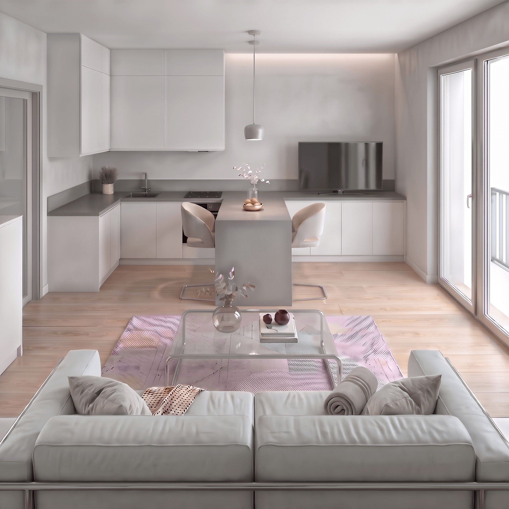 Minimalism Living Room design — interior photo by GenRoom AI