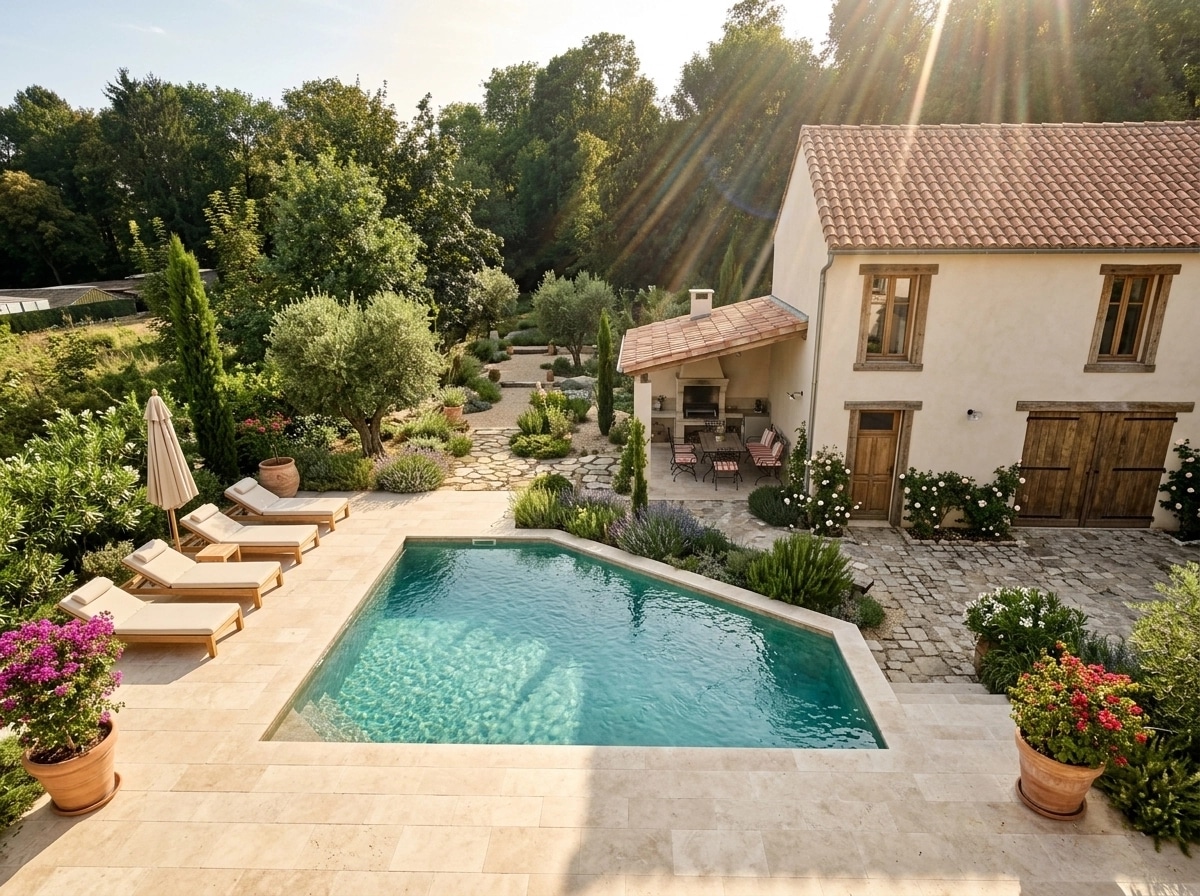 Landscape design in Mediterranean Yard style — Yard by GenRoom AI