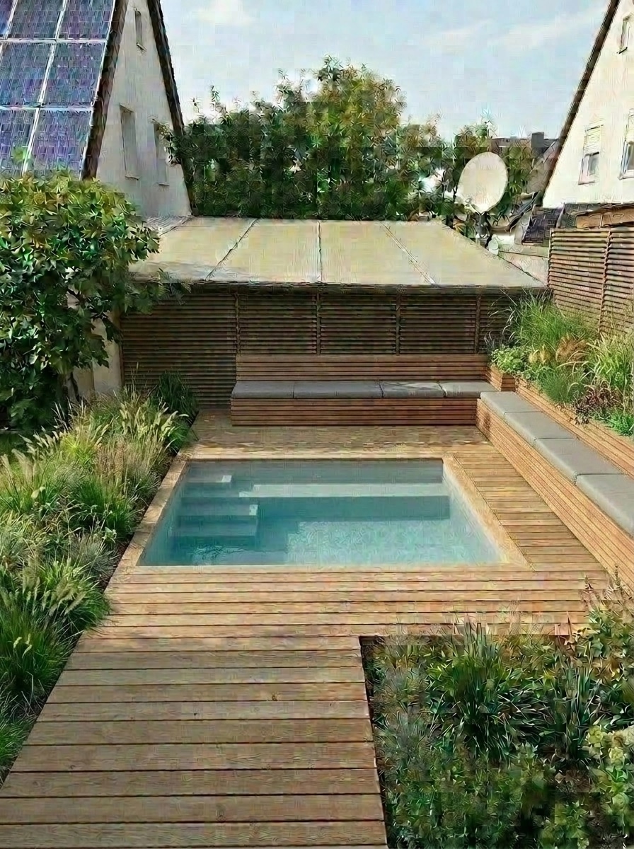 Landscape design in Scandinavian Garden style — Yard by GenRoom AI